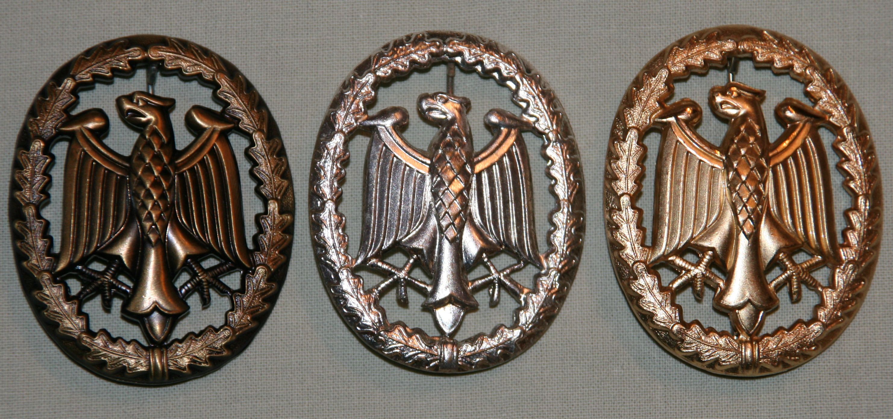Leistungsabzeichen Der Bundeswehr In Bronze, Silber Oder Gold